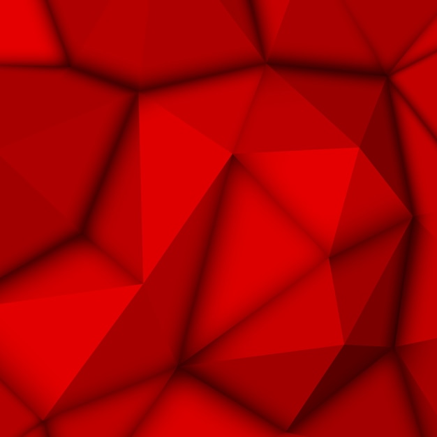 Red abstract polygonal background