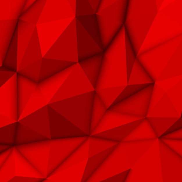 Red abstract polygonal background