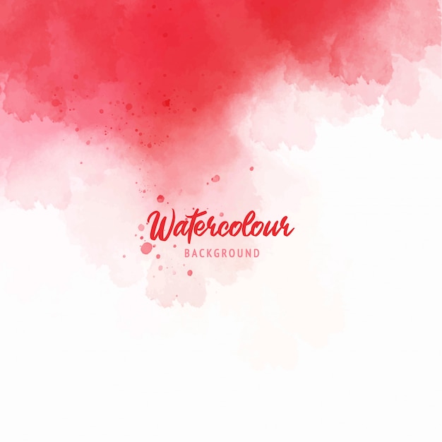 Vector red abstract splash paint background with watercolor texture