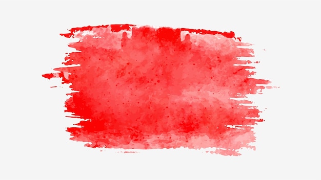 Red abstract watercolor brush strokes