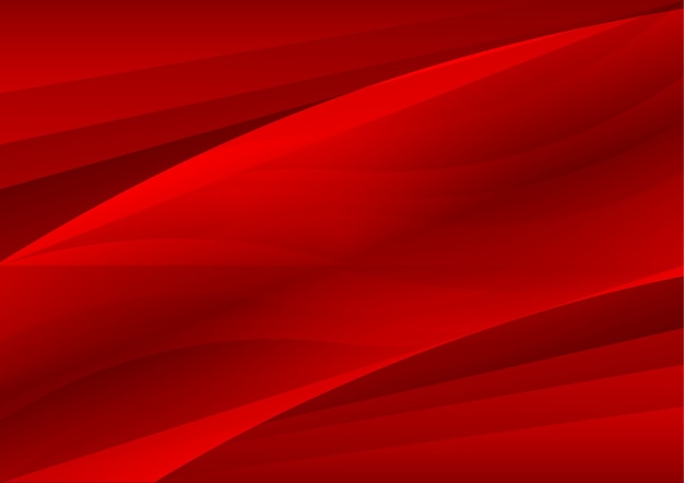 Vector red abstract waves background vector