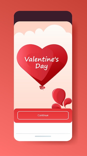 red air balloons in heart shape happy valentine day greeting card shopping poster or voucher holiday