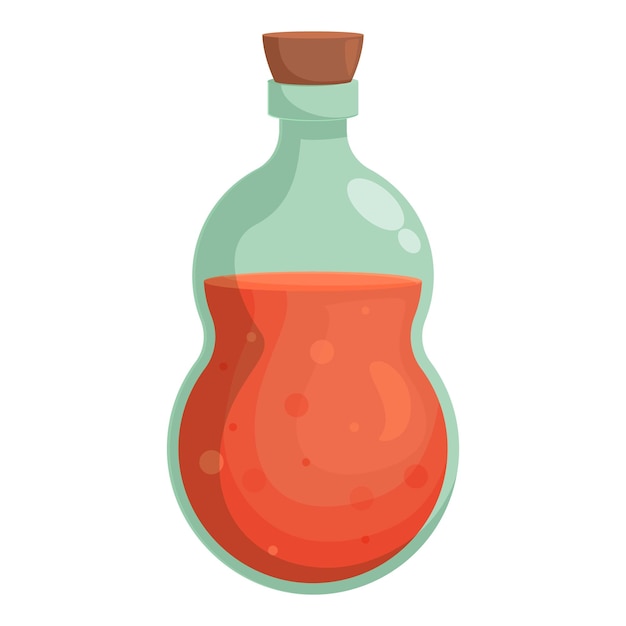 Vector red alchemist potion icon cartoon vector liquid energy