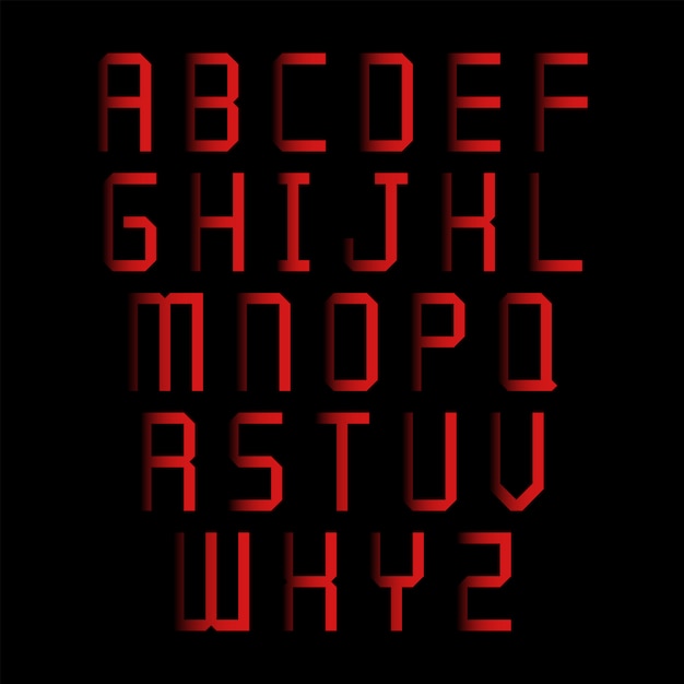 Red alphabet letters