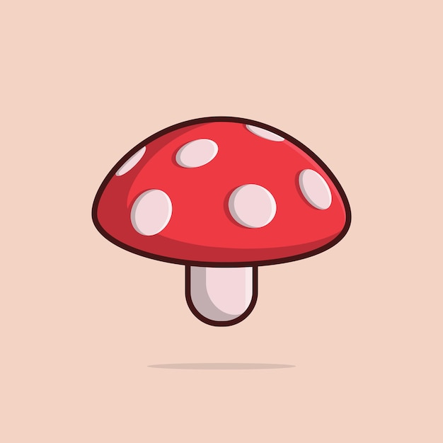 Illustrazione di vettore di funghi amanita rossa