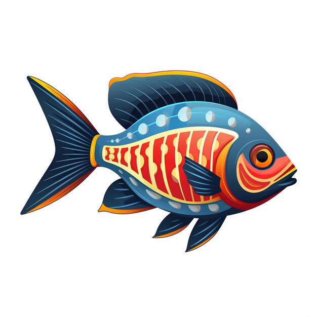ベクトル 赤と黒のコイ 白とオレンジの金魚 アルビノフルプラチナ白のグッピー