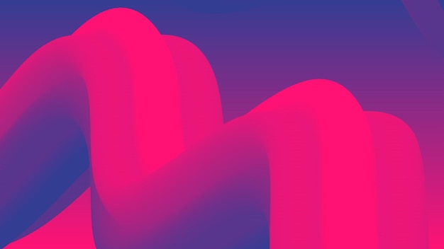 赤と紫の流体波の抽象的な背景