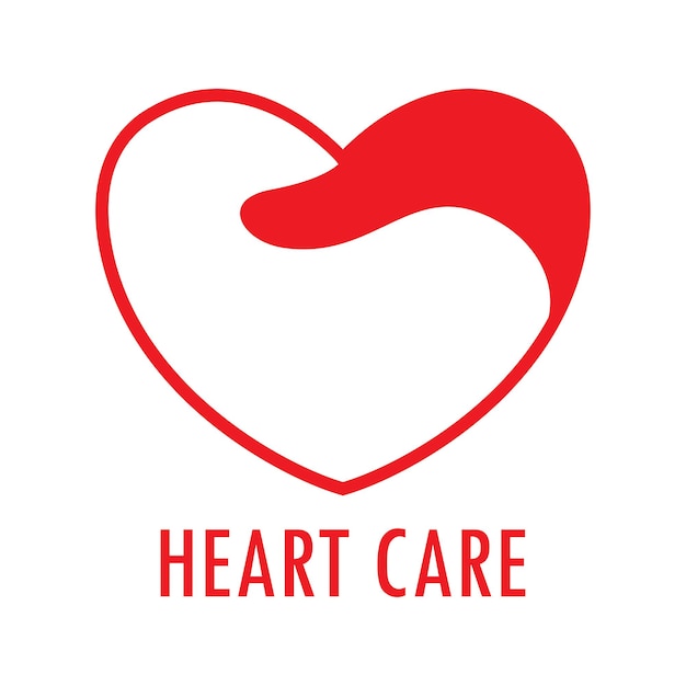 ベクトル 赤と白の心臓のロゴ 医療コンセプトは白のベクトルで隔離されています