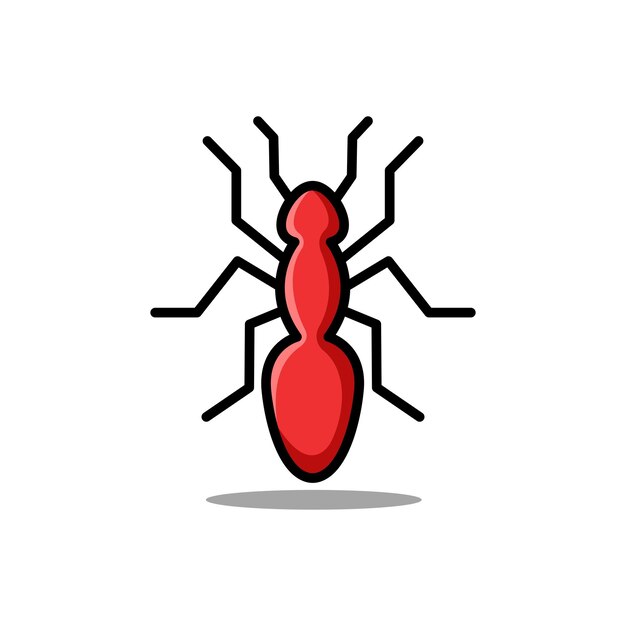 Vettore progettazione del logo red ant