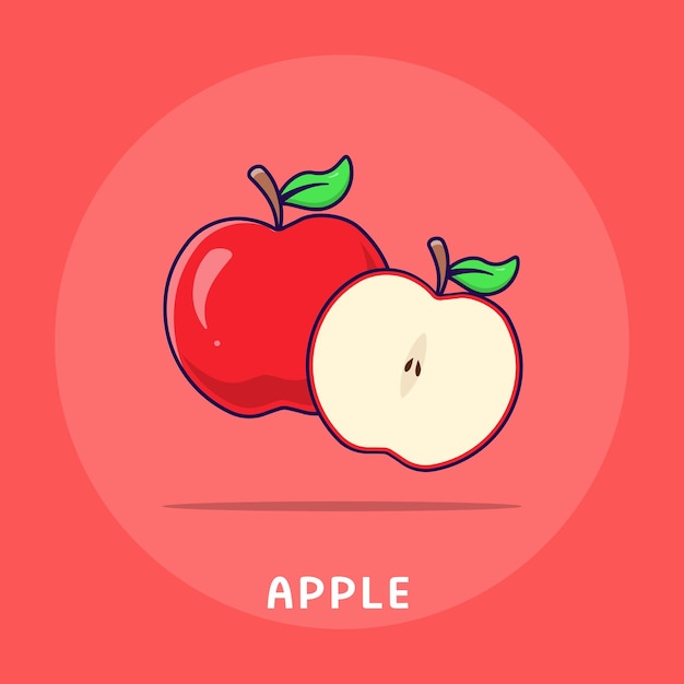 red apple cartoon