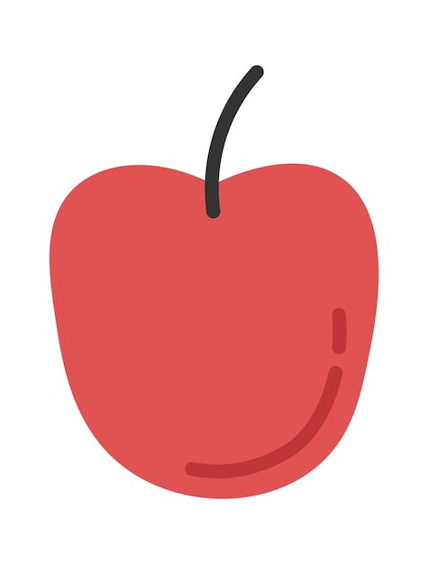 Red apple hand drawn icon