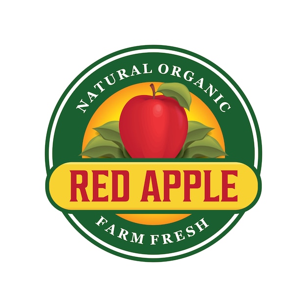 Red apple logo design