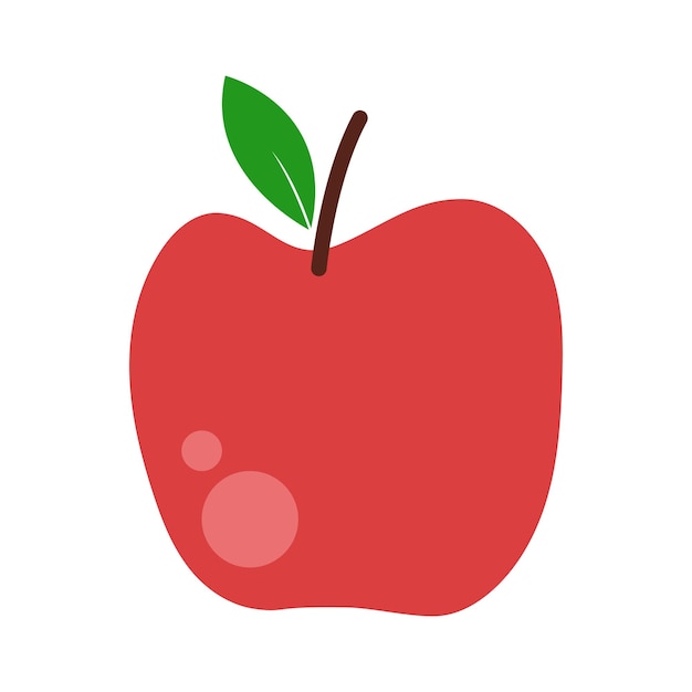 Vector red apple vector icon