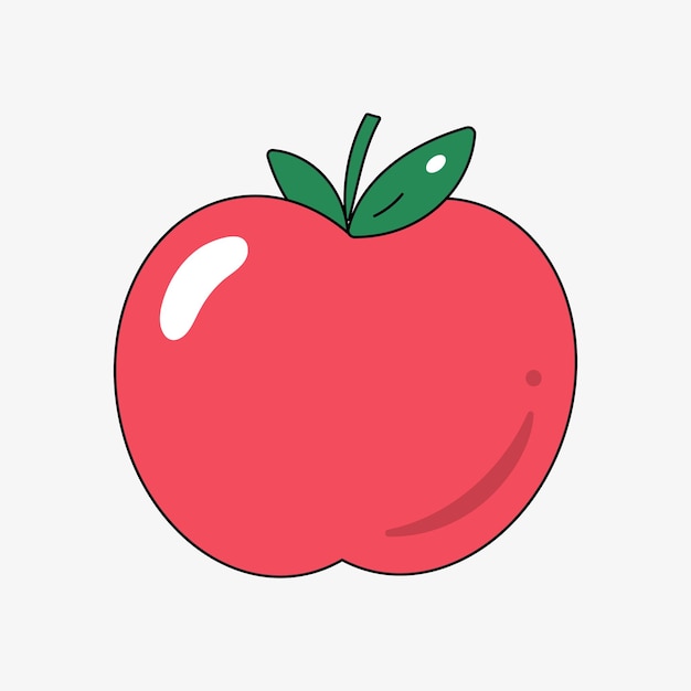 red apple vector illustration