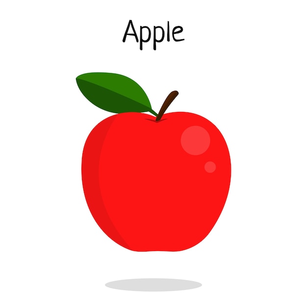 Red apple vector illustration