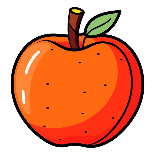 Red apple vector illustration