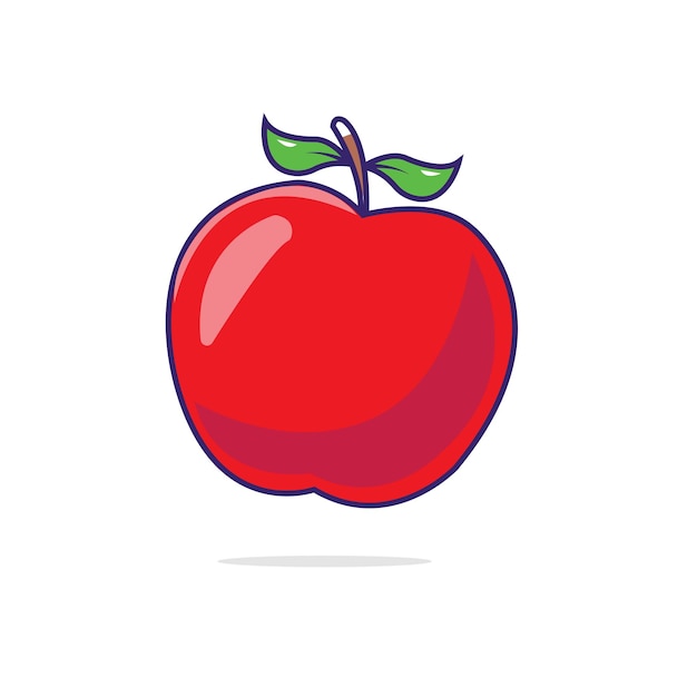 Vector red apple