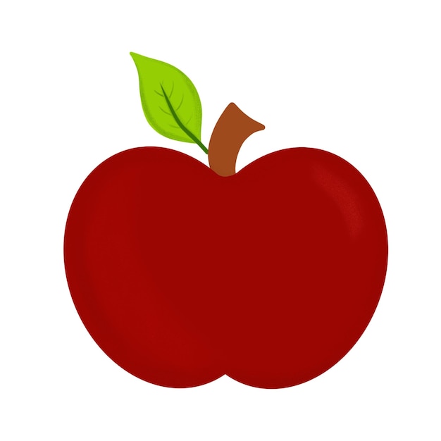 Vector red apples on white background isolate