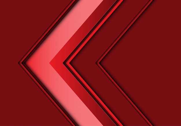 Red arrow direction design modern background.