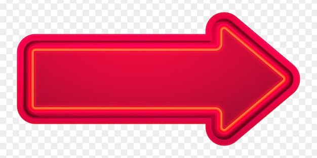 red arrow sign with glowing lines