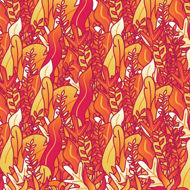 Red autumn leaf pattern