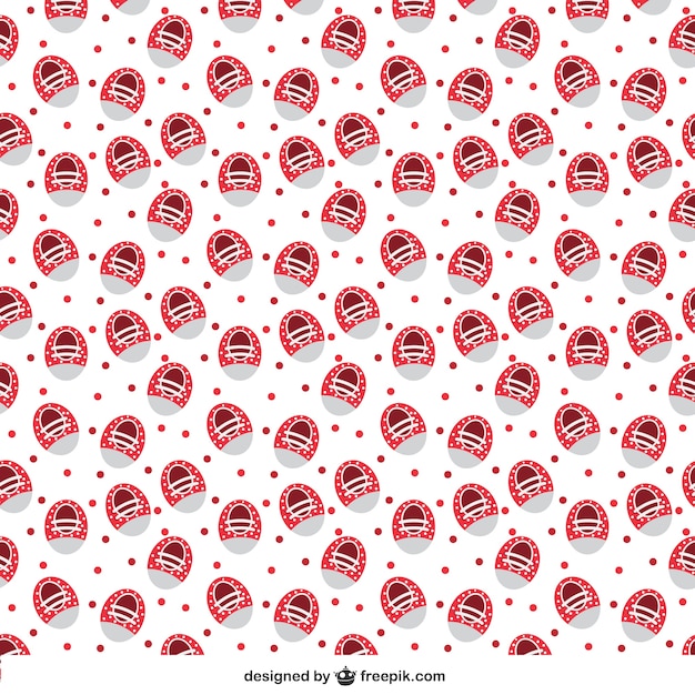 Vector red baby shoes pattern