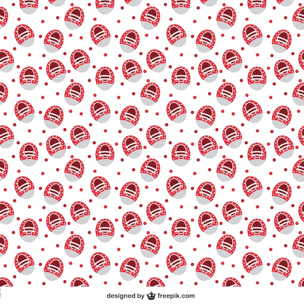 Vector red baby shoes pattern