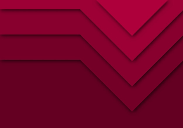 スペースデザインで暗闇にカットされた赤い背景の幾何学的なオーバーラップレイヤー紙
