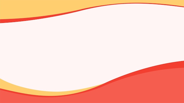 red background using red and yellow wavy curve  as border element