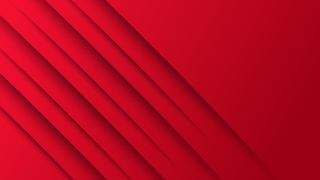 red background with abstract modern paper cut pattern with copy space