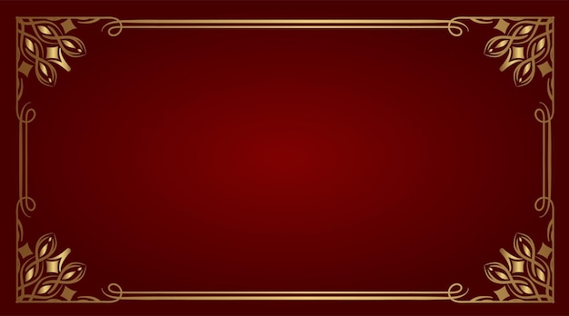 Red background with border ornament