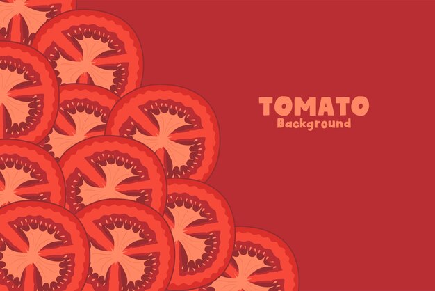 A red background with a bunch of tomatoes on it