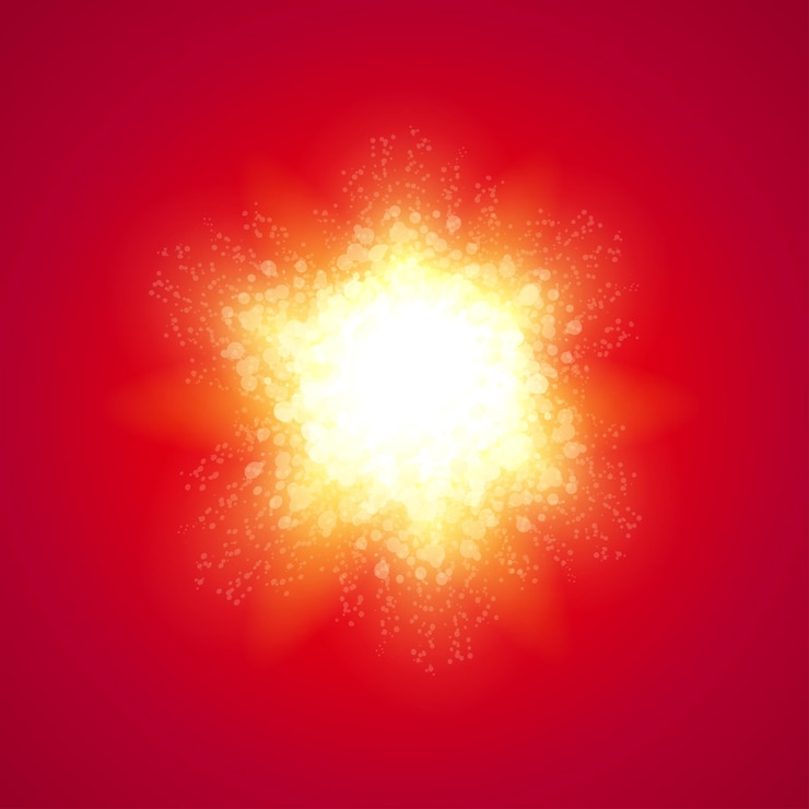 Vector red background with explode