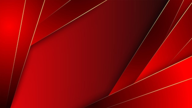 Red background with golden line style luxury