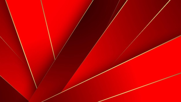 Red background with golden line style luxury