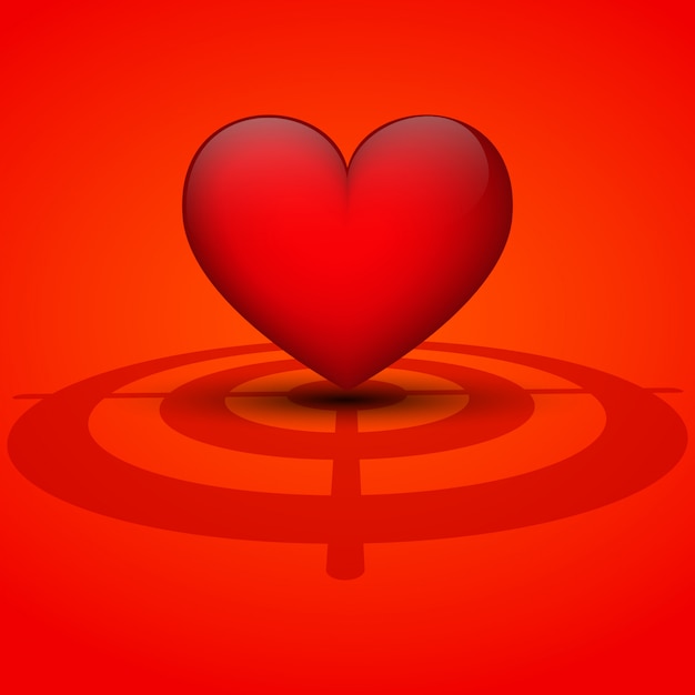 Red background with heart