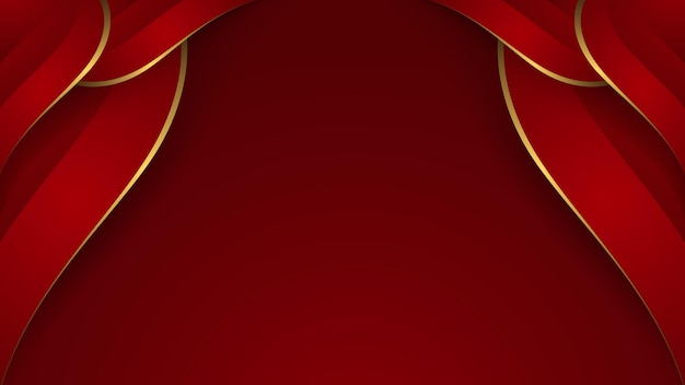 Red Background with luxury gold