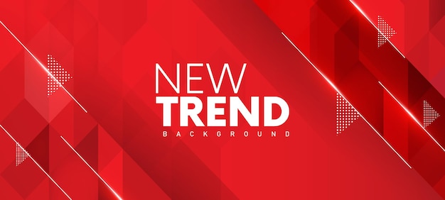 Red background with a red background that says new trend.