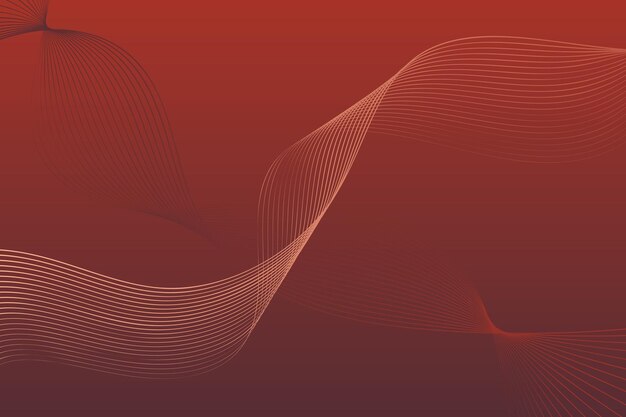 Sfondio rosso con linee ondulate che creano una composizione visivamente dinamica e vibrante