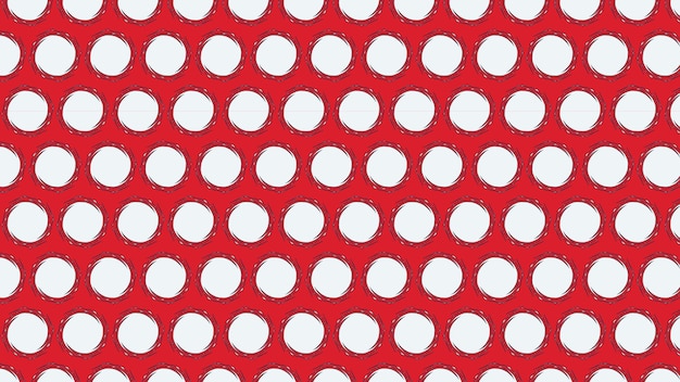 Red background with white circles