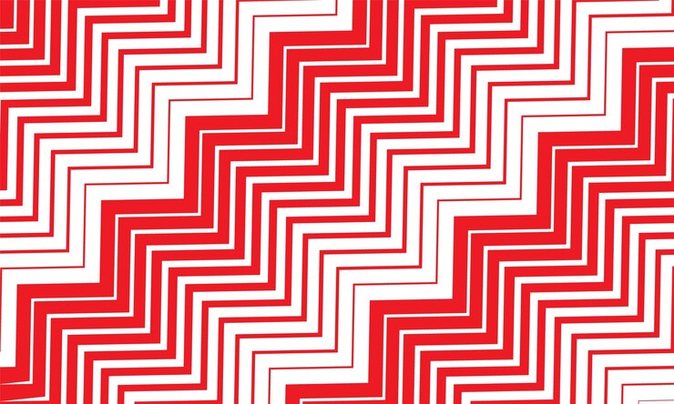 Vector a red background with a white zigzag pattern
