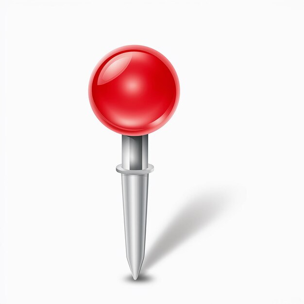 Vector a red ball with a silver handle and a red ball on it