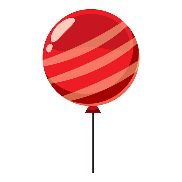 Red balloon icon Isometric 3d illustration of red balloon vector icon for web