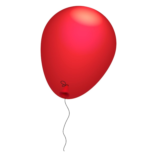 Red balloon icon isometric of red balloon vector icon for web design isolated on white background