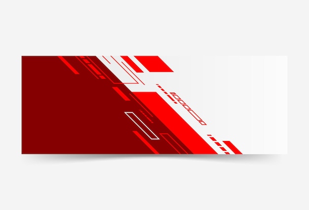 red banner memphis geometric