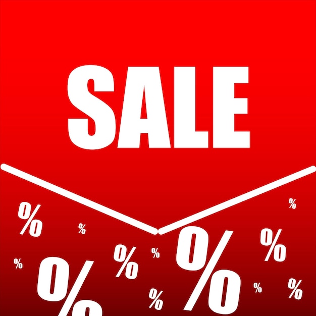 Red banner sale vector illustration