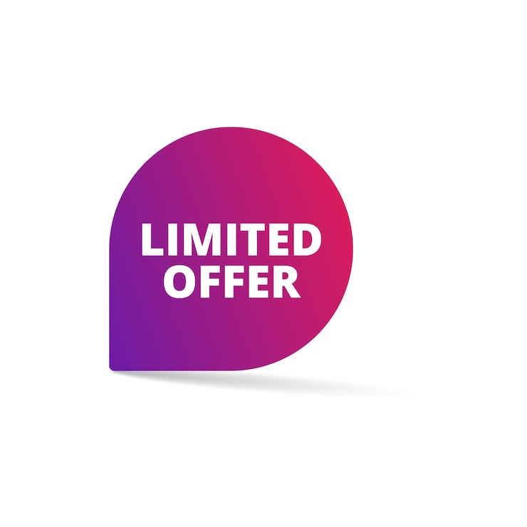 Vector red banner vector limited offer