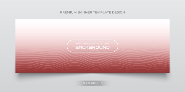 Red banner waves style design background