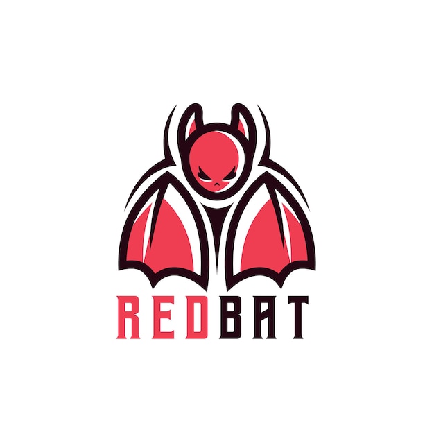 Vector red bat logo template