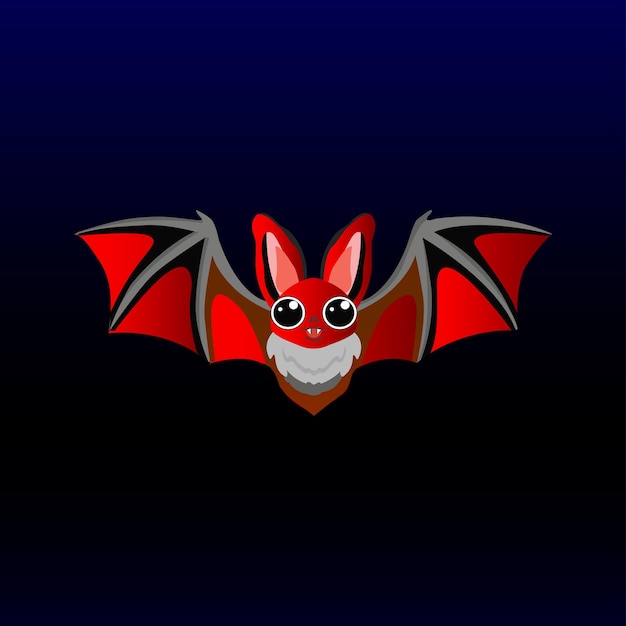 Vector red bat